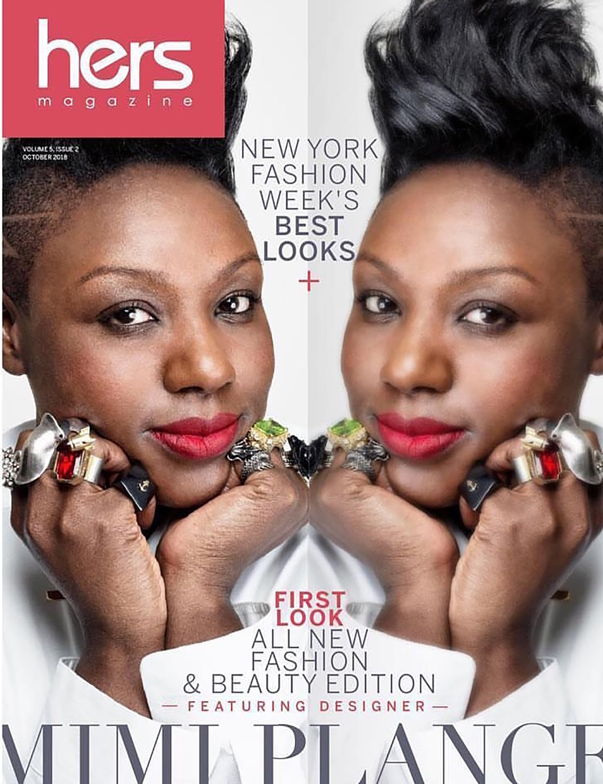 Mimi Plange featured on the cover of Hers Magazine!