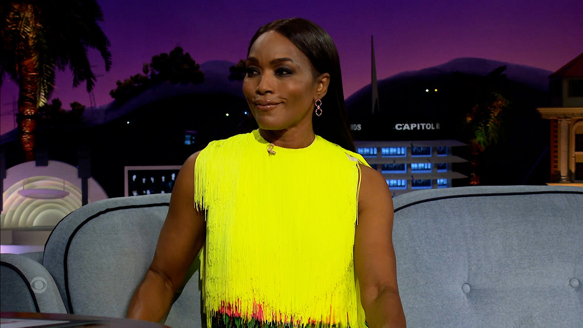 Actress Angela Bassett wears Mimi Plange on The Late Late Show with James Corden!