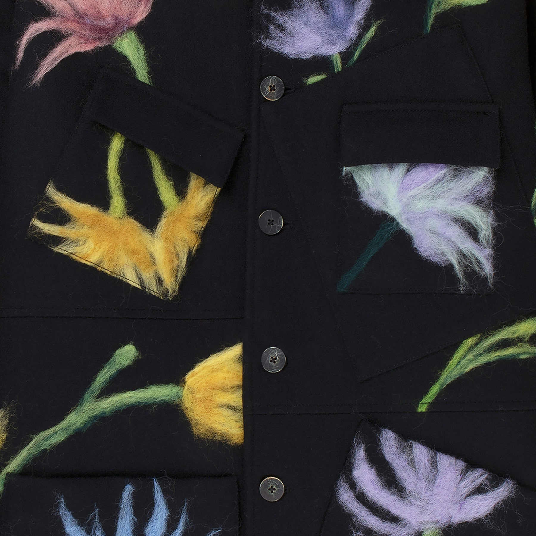 'Harvest' Hand-felted Floral Barn Jacket - Mimi Plange
